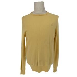 Vintage Polo Ralph Lauren Pullover Wool Sweater Butter Yellow Men's